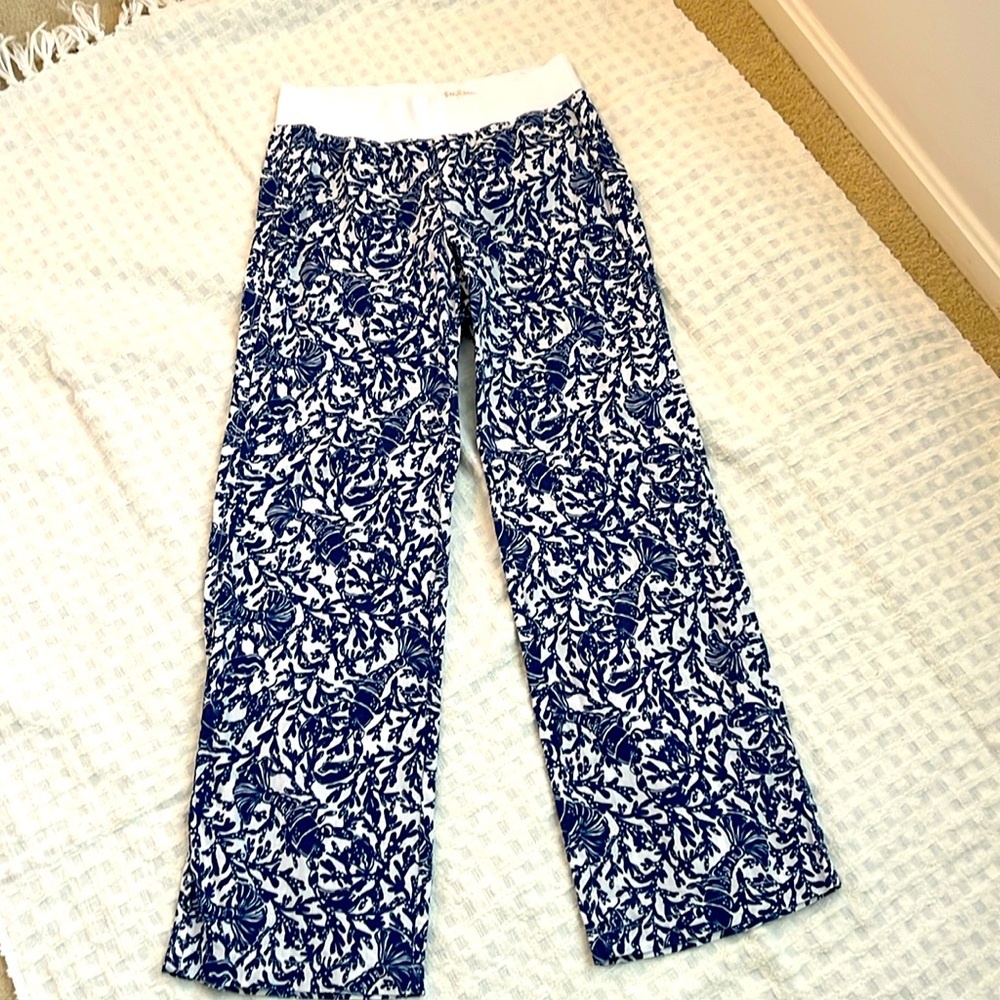 Lilly Pulitzer Linen Palazzo Pants.